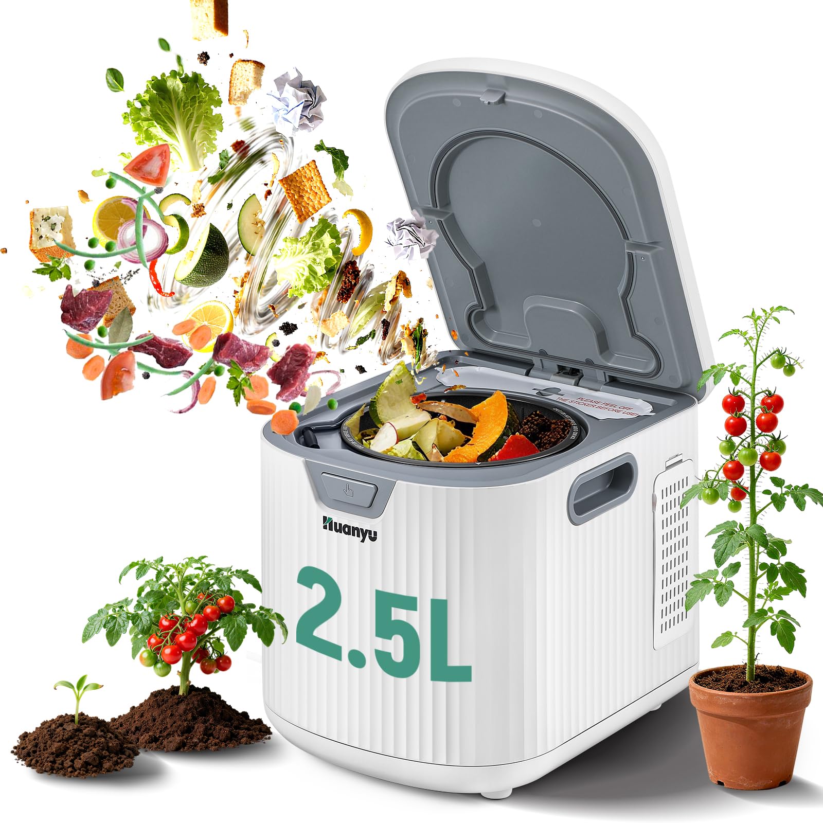 Huanyu Electric Kitchen Compost Bin 2.5L