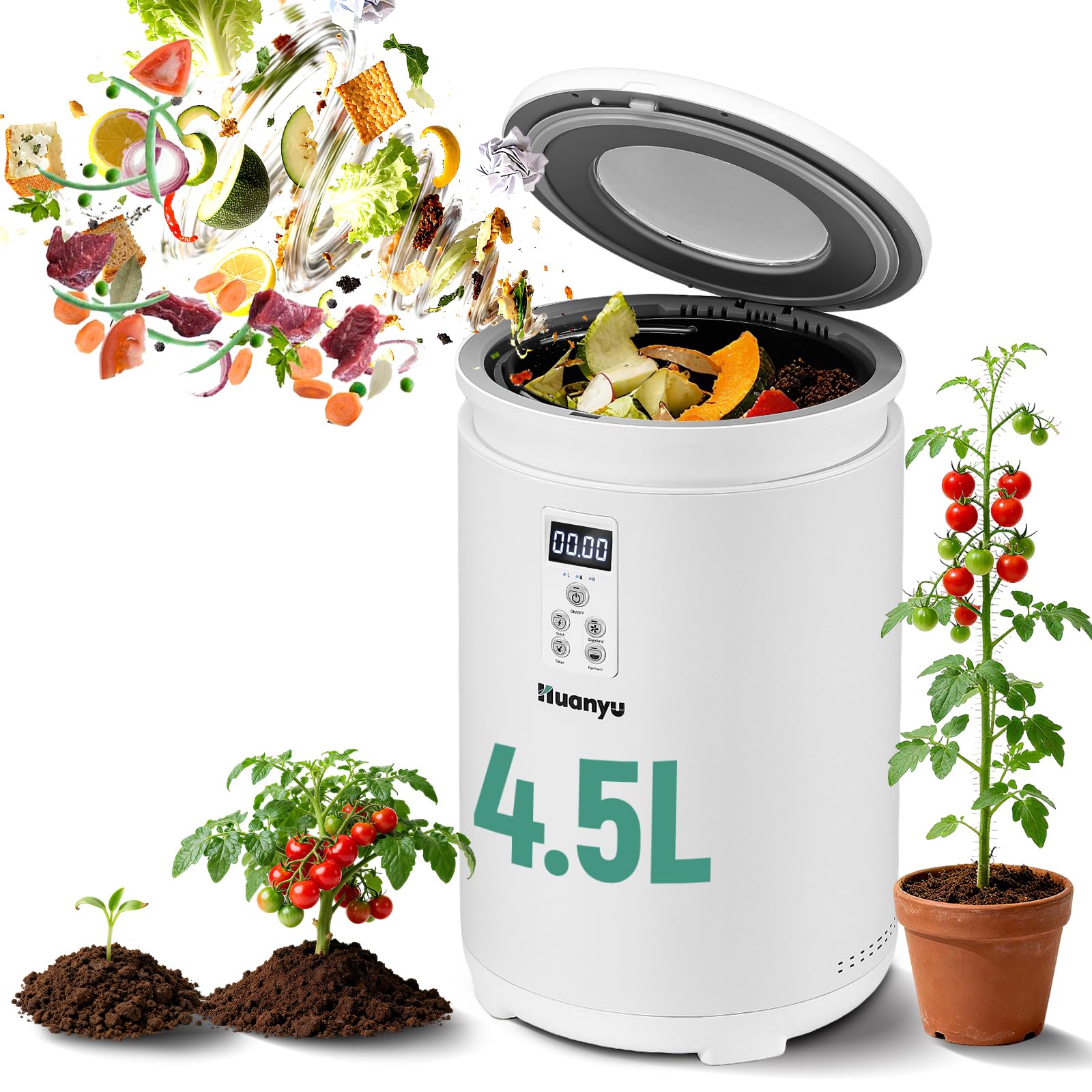 Huanyu Electric Kitchen Compost Bin 4.5L